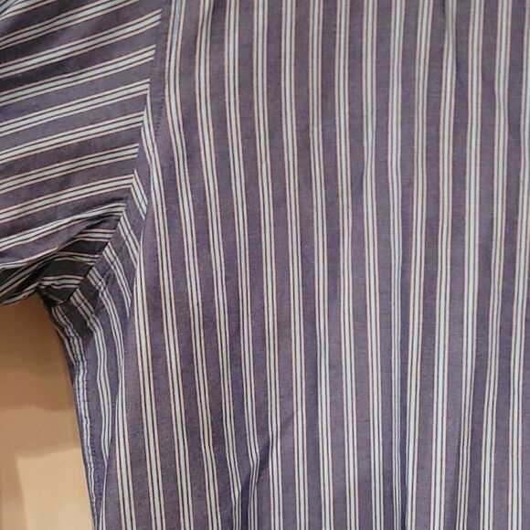 ARROW BLUE JEANS CO Men's Blue White Button Down Shirt Long-sleeved 2XL - Picture 5 of 10